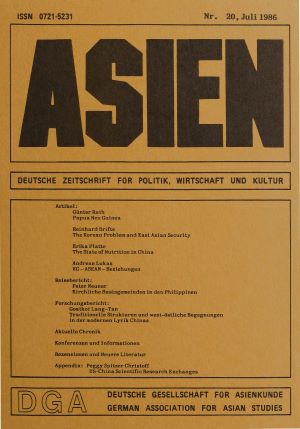ASIEN – Nr. 20 (Juli 1986)