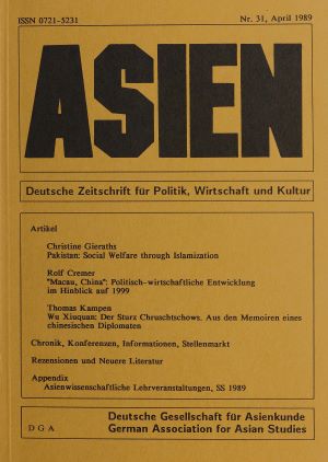 ASIEN – Nr. 31 (April 1989)