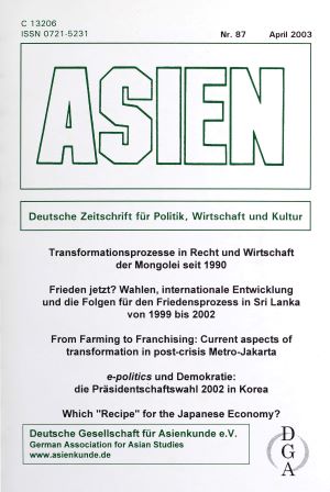 ASIEN – Nr. 87 (April 2003)